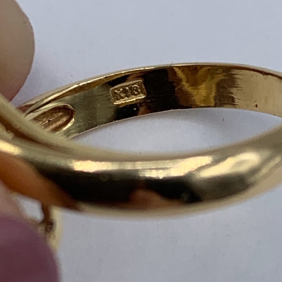 18k Diamond Ring yellow gold - Picture 13 of 14